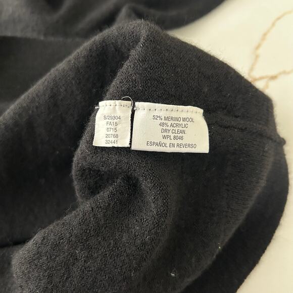 Club House Sweater Merino Wool Blend Black Mock Neck SZXL Pullover Winter Cozy - Picture 7 of 10